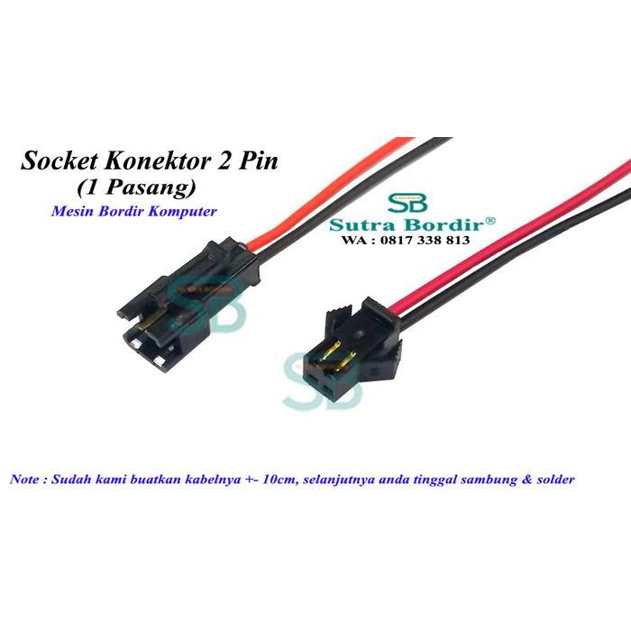 Konektor Kabel 2 Pin PCB Sensor Mesin Bordir Komputer Socket 2pin by Josscom