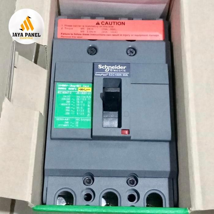 mccb ezc100n 3p 15a/20a/30a/40a/50a/60a/70a/80a/100a schneider - 15a