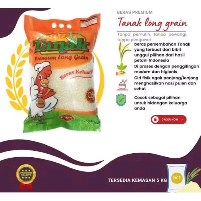 Tanak Beras Premium Long Grain 5 KG - Beras Kualitas Tinggi Tanpa Pewarna & Pengawet - Cocok untuk K