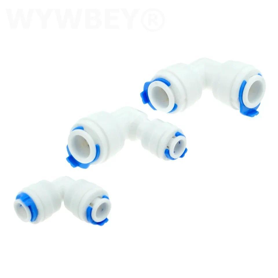 Konektor Cepat Reverse Osmosis 1/4 3/8, Sambungan Selang Tee Y, Konektor 2 Arah, Siku Lurus, Fitting