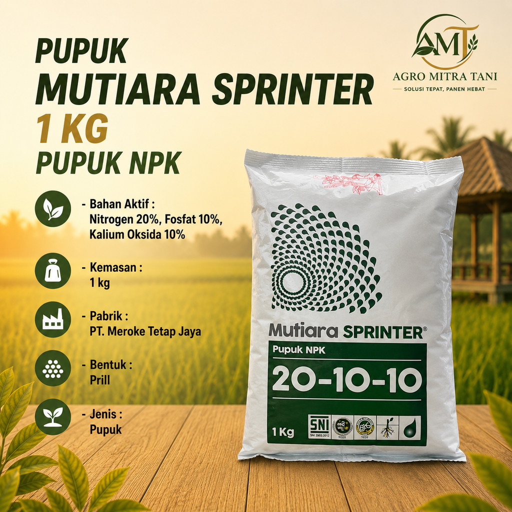 PUPUK MUTIARA SPRINTER 1 KG PUPUK NPK
