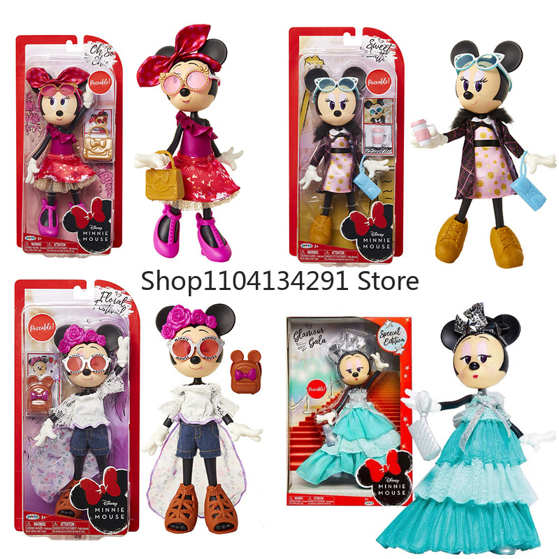 sney Minnie Mouse Doll Glamour Gala Special Etion Fashion Poseable Set Character Minnie Dress Up Dol