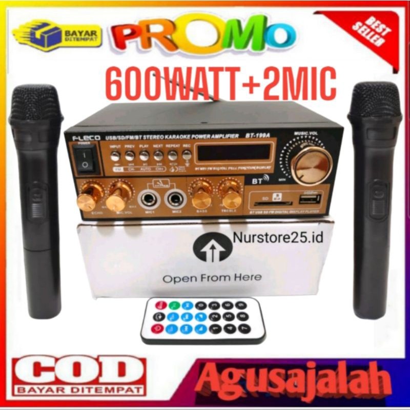 BONUS MIC-2 Power Amplifier bluetooth subwoofer 600 watt home theatre/ AMPLIFIER SUBWOOFER /AMPLIFIE