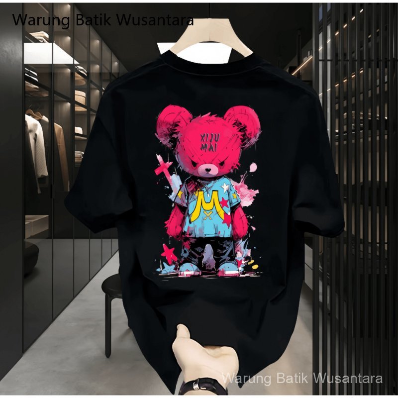 Baju Kaos COD Kaos Oblong Katun Gaya Keren Musim Panas Model Oversize Street Fashion Hits di Instagr