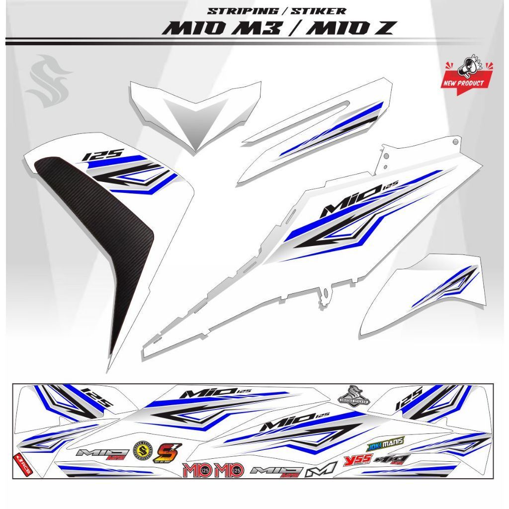VARIASI STRIPING MIO Z STICKER MIO M3 VARIASI POLET MIO M3 STICKER VARIASI