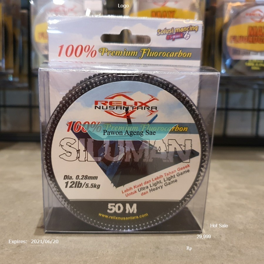 Senar Leader Relix Nusantara SILUMAN Leader 100% Premium Flourocarbon LEADER SILUMAN