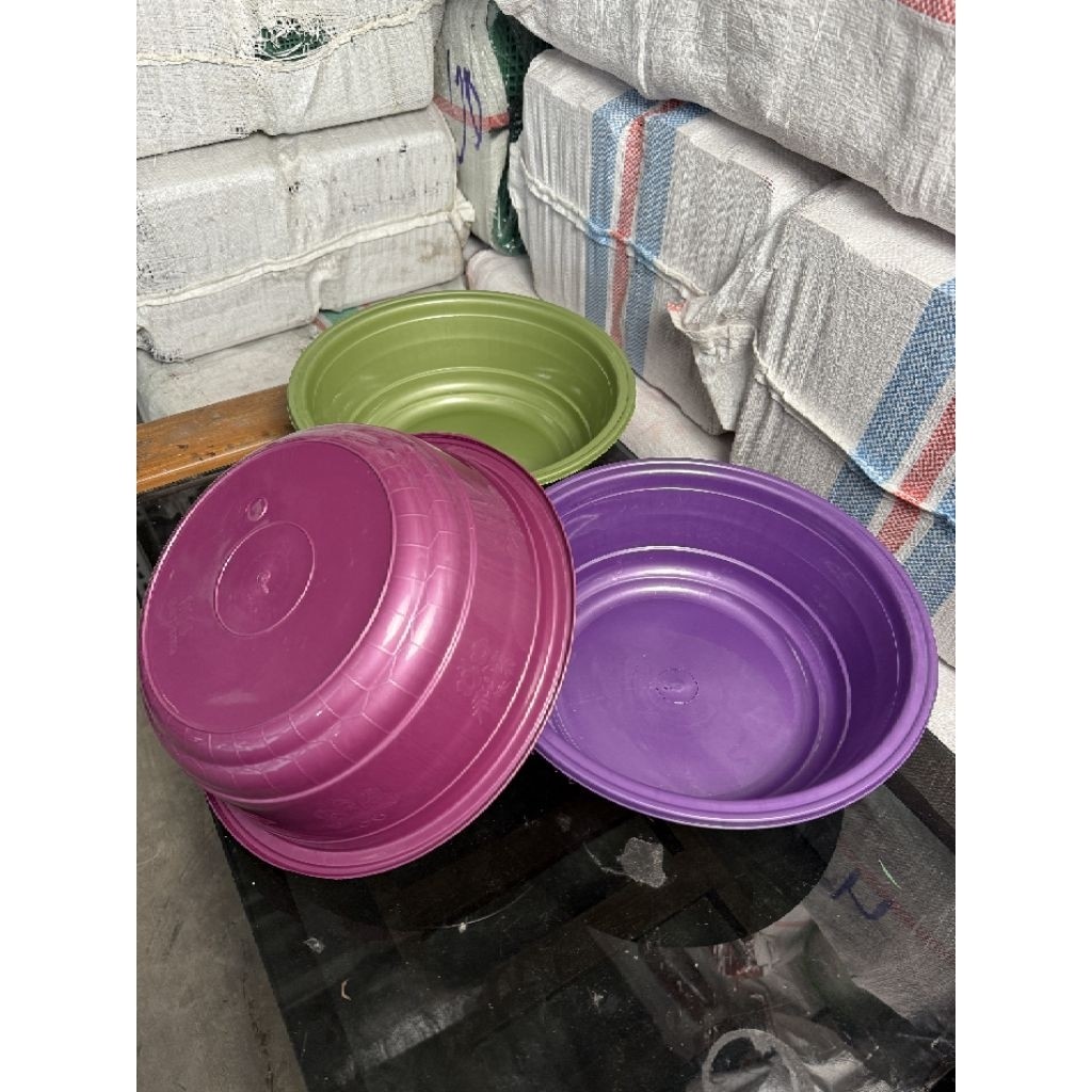 Ember Plastik-Basin Plastik-Waskom Sayang-Baskom sayang-Baskom Hajatan-Waskom Kenduri (12 PCS) Basko