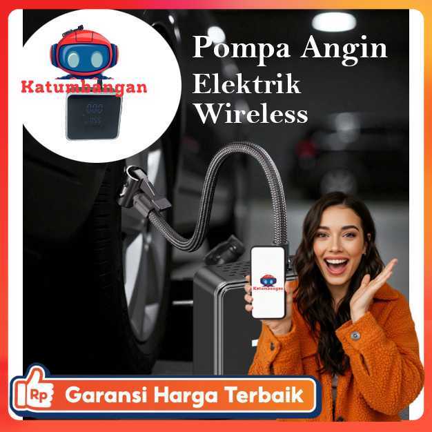 KESHI Pompa Ban Elektrik Portable Air Compressor 150PSI 6000mAh - PR-718