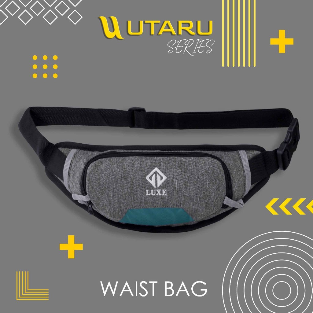 Tas Selempang Kecil Pria Waistbag Pinggang Cowok Premium Kuat Awet UTR 124