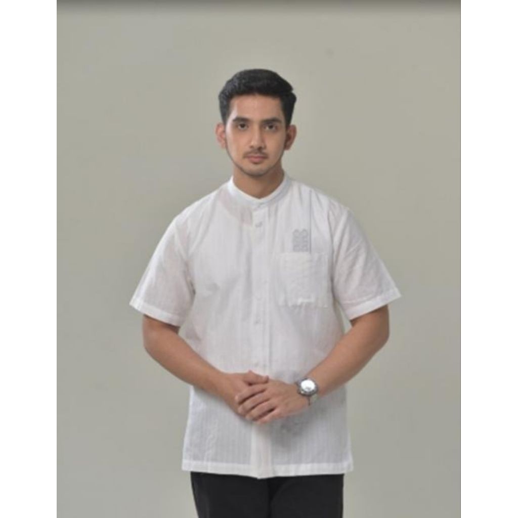 RABBANI ORI -  KEMKO RABBANI KIYAMAN PDK warna putih KEMEJA KOKO RABBANI lengan pendek