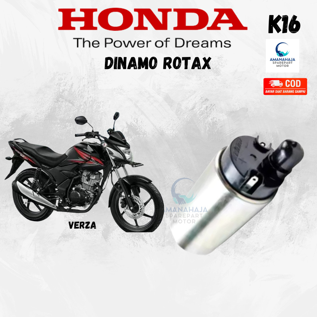 (GARANSI) ORI DINAMO FUEL PUMP ROTAX VERZA (K16) | ROTAK | SPAREPART ORIGINAL SUKU CADANG SEPEDA MOT