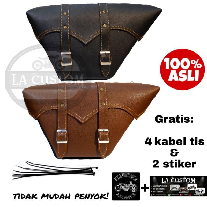 [TERBARU] Tas motor custom sidebag motor custom side bag custom tas tutup aki samping