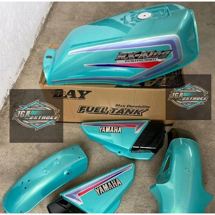 BODY SET TANGKI YAMAHA RX KING BODI FULLSET RX KING TAHUN 2000 WARNA TOSCA STRIP PINK