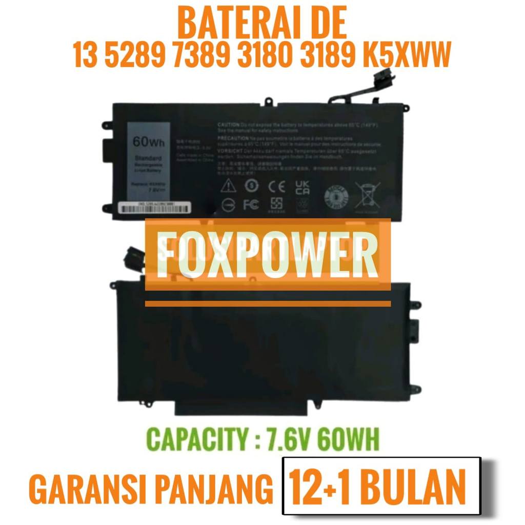 Baterai Dell Latittude 13 7389 5289 K5XWW