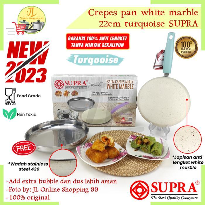 SUPRA Telfon crepes maker 22cm Merah / crepes pan anti lengket - Turquoise W/M