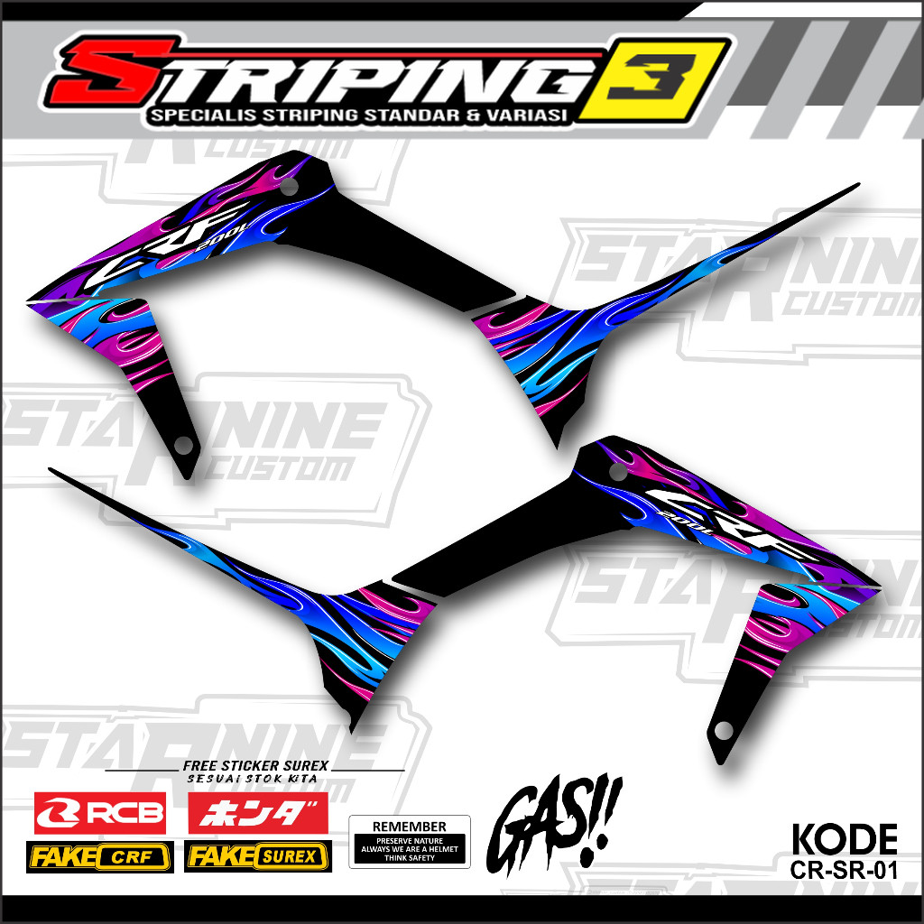 Striping Crf Minimalis Sticker Crf Variasi Striping Crf Keren