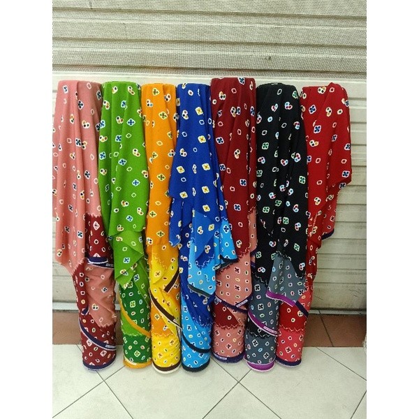 kain batik semi sutra motif jumputan, kain batik semi sutra, batik sutra jumputan