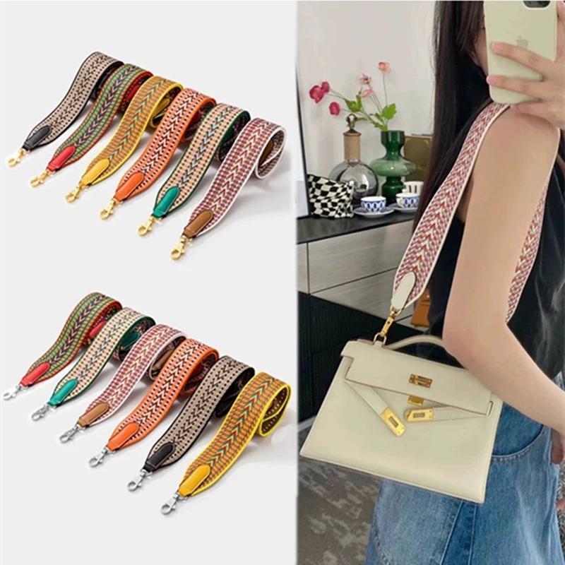 For Hermes Kelly Herbag Evelyne Handbag Pattern Hand Woven Wide Bag Strap Convert To a Single Should