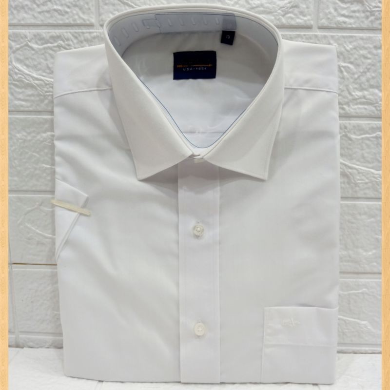 Arrow Kemeja Putih Pria Kerja Kantor Formal Lengan Pendek 100% Original Arrow - D11