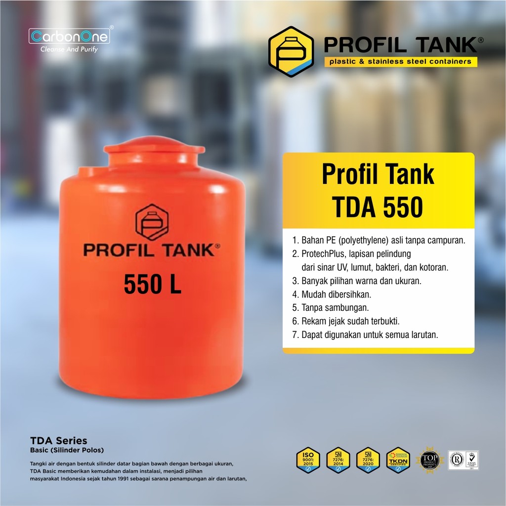 Tandon Jenis TDA Profil Tank uk. 550 liter