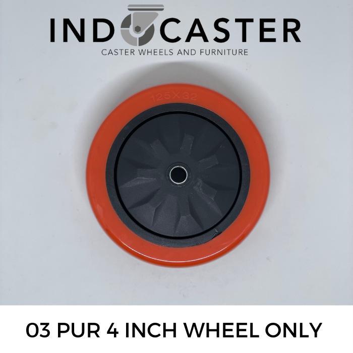 Roda PU Merah RHJ-TW Medium Duty Diameter 4 Inch