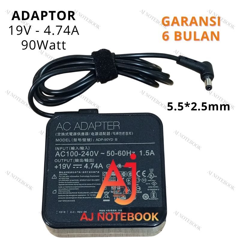 Adaptor Charger Asus X550 X550D X550DP X550Z X550ZE Square -AJNB