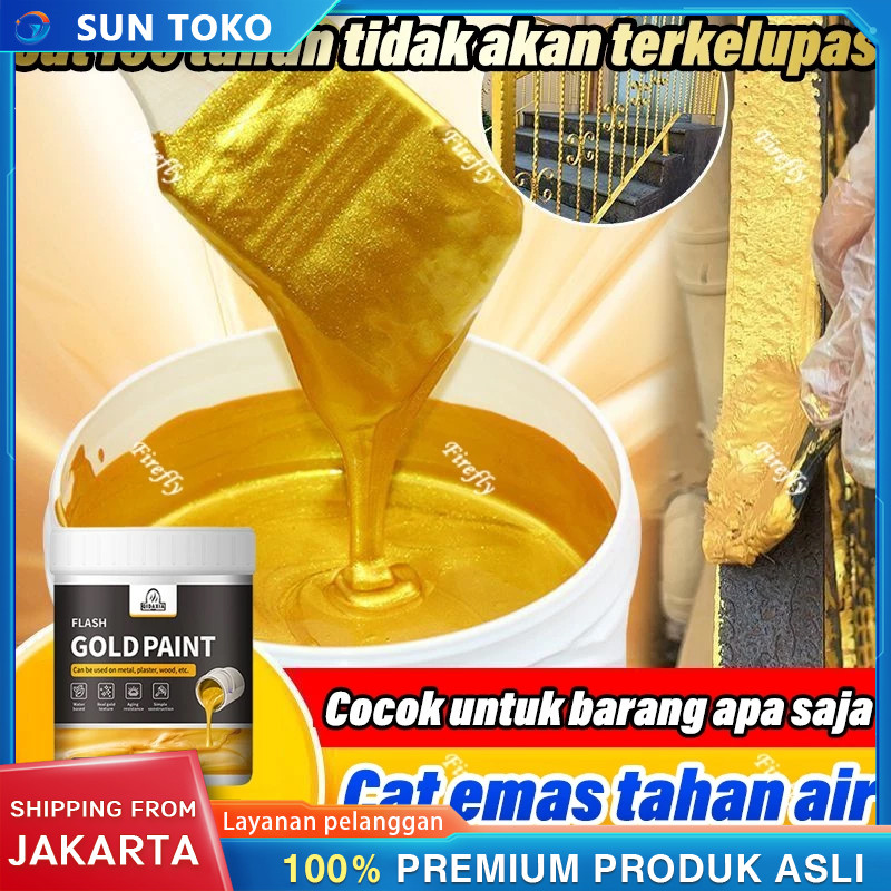 Tekstur emas murni FREE Kuas Emas Cat Gold Cat Kayu dan Besi Emas / Neo Alkycoat Royal Gold / Cat Em