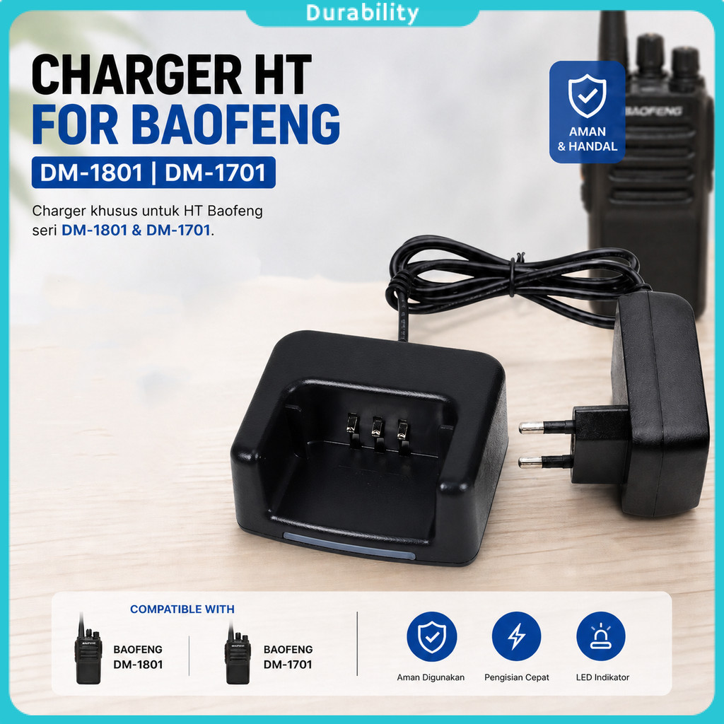 Baofeng Charger Baterai HT Walkie Talkie for Baofeng DM-1801 DM-1701 - DM-8