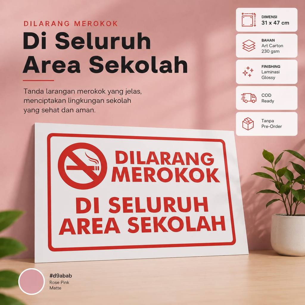 Poster Dilarang Merokok Di Area Sekolah _ Poster Dilarang Merokok - Poster Sekolah