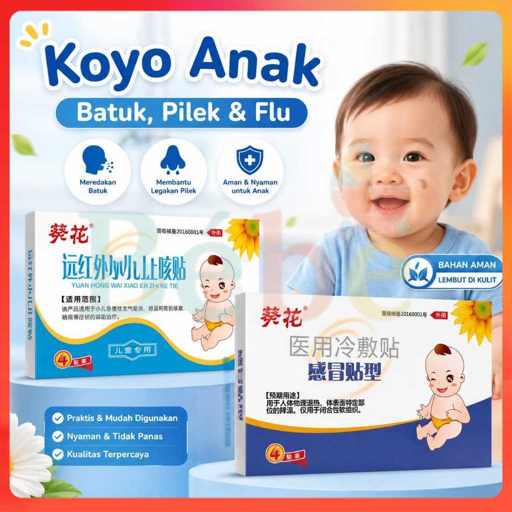 Koyo Batuk Flu Pilek Herbal Bayi Anak Sachet Xiao Er Zhi Ke Tie Bayi Koyo bapil herbal Anak / koyo a