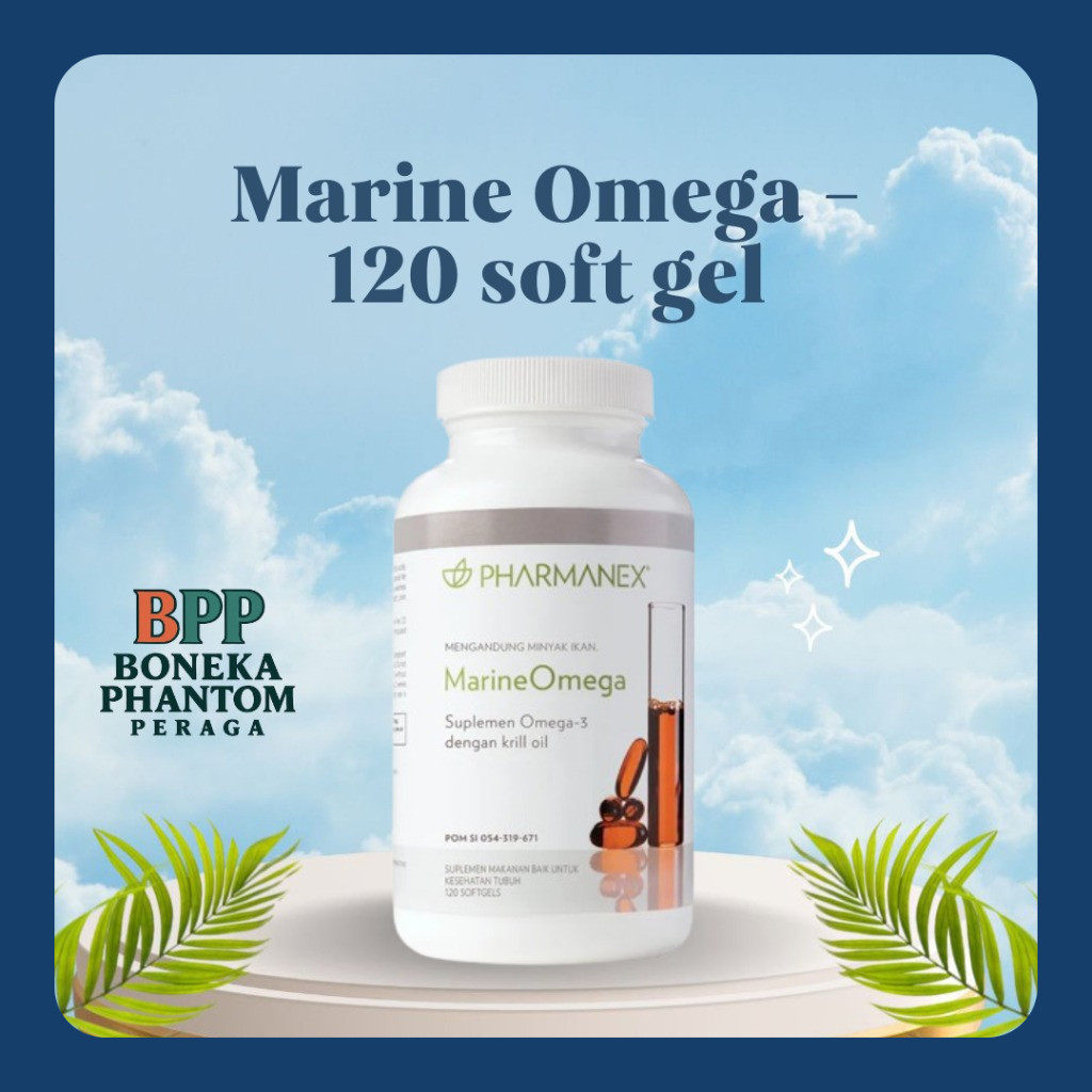 Pharmanex Marine Omega – Omega-3 DHA & EPA untuk Jantung, Otak & Sendi – 120 Softgels