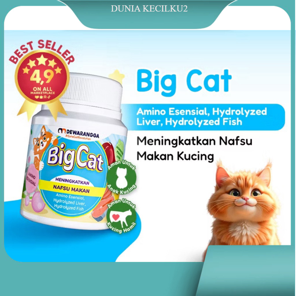BIG CAT Dewarangga Vitamin Penambah Napsu Makan & Menggemukkan Kucing