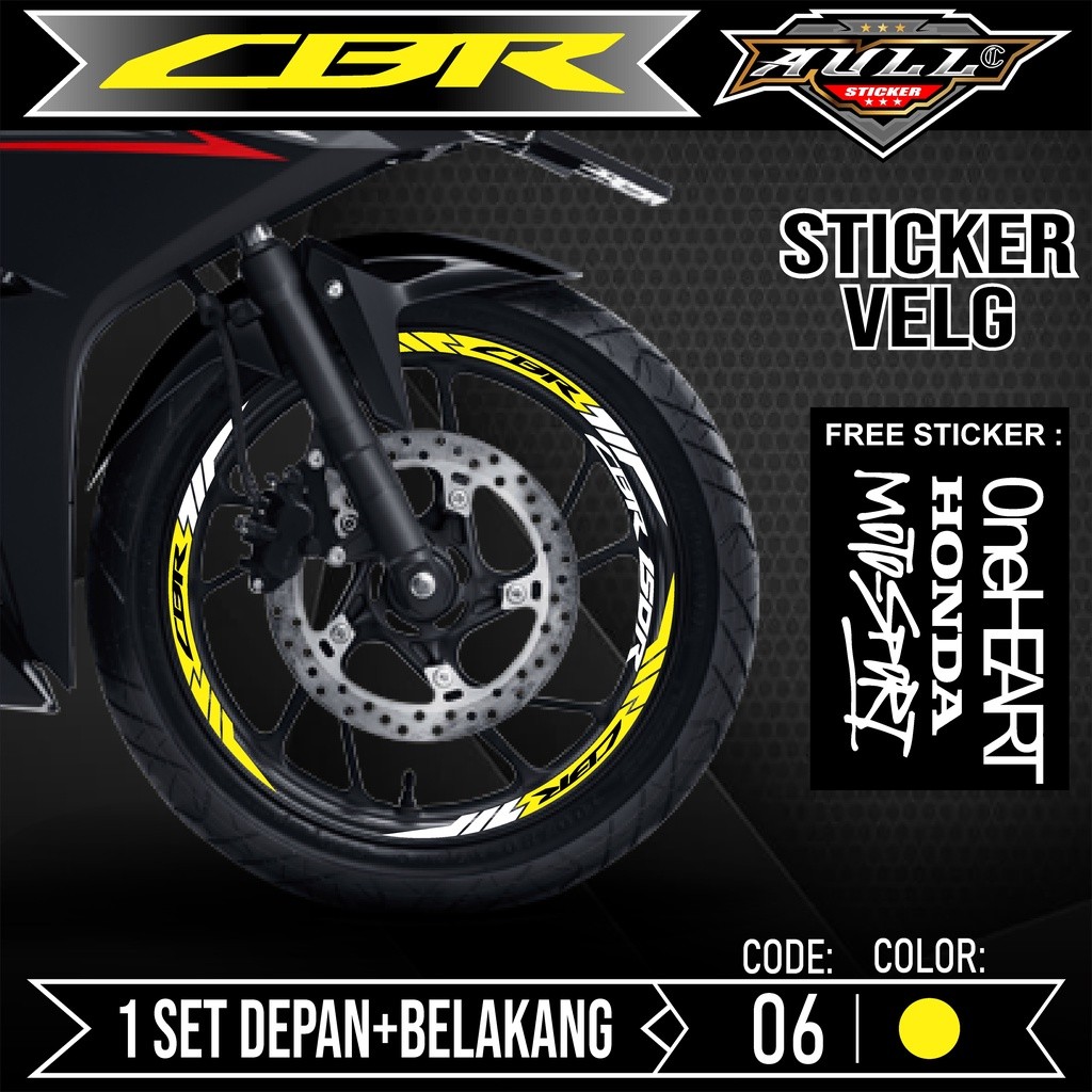 STICKER STIKER Cutting Velg CBR 150R - Aksesoris Stiker Cutting Sticker List Velg Motor Honda CBR150