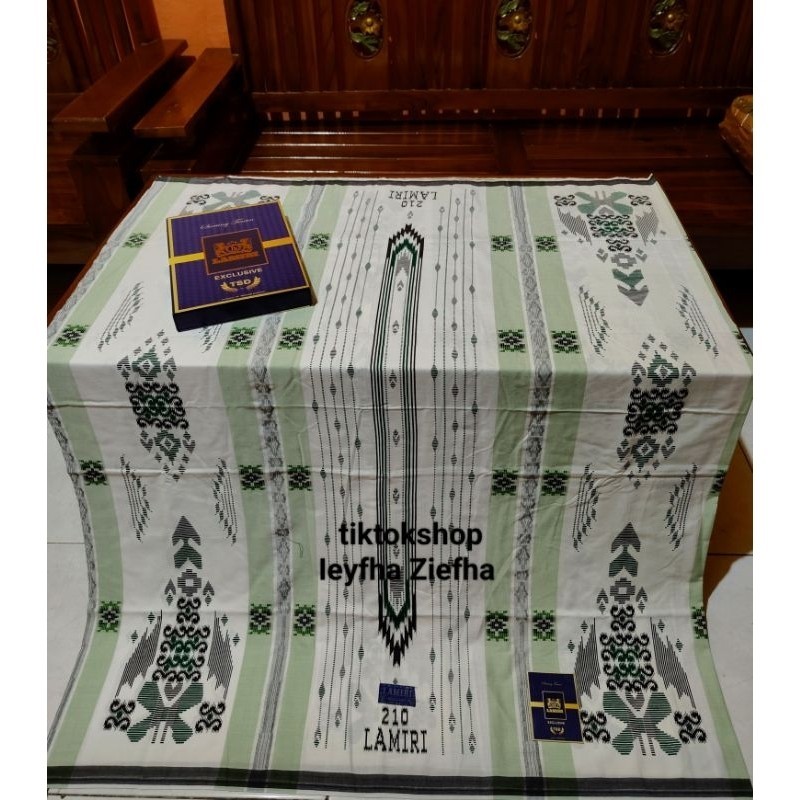 Sarung Lamiri TSD Putih Motif Songket Katun Rayon