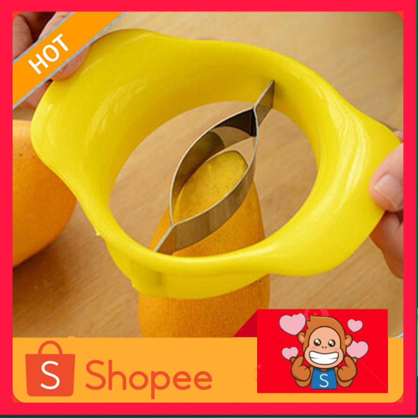 Alat Pemotong Mangga Buah Multifungsi Stainless - Alat Pemotong Mangga Buah Pengupas Mangga Slicer -