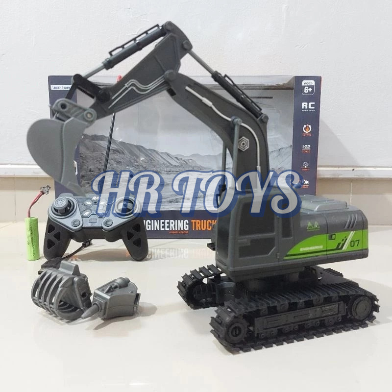 SUMERKAN Mainan Beko Excavator RC Remote Control 6-Channel | Engineering Truck Skala 1:22 + Cakar & 