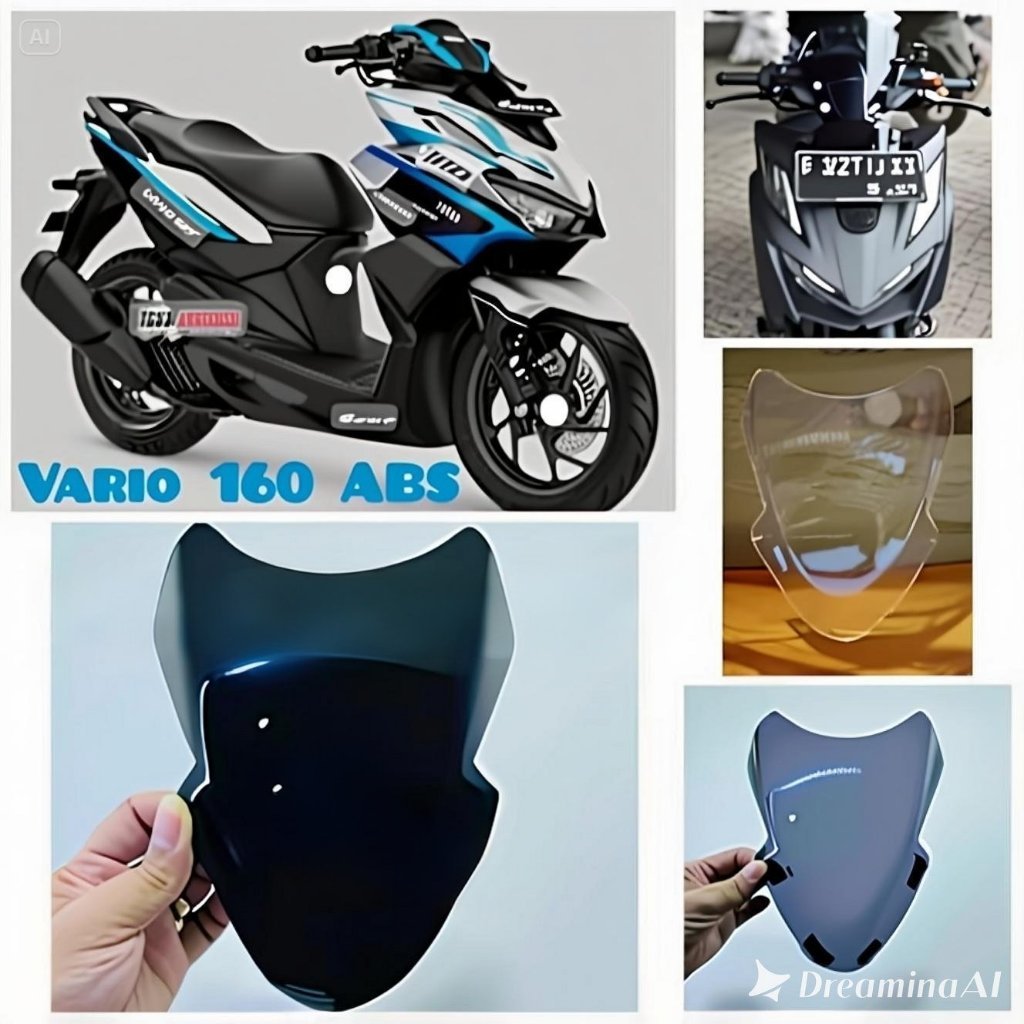 Visor/Winsil Vario 160 ABS Free Double Tip Winshield Vario 160 Bestquality