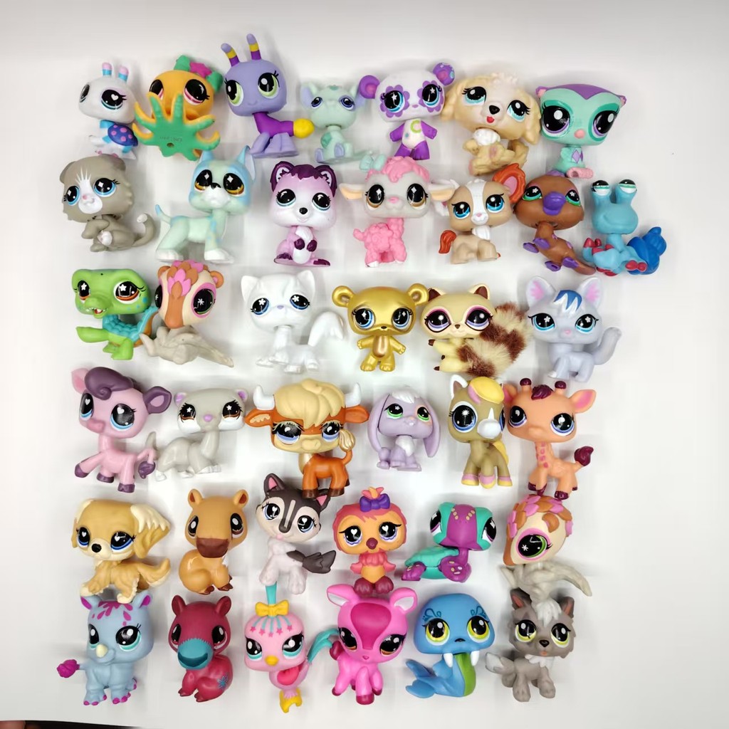 Original LPS Pet Toys Cute Animal Can Shake Head Kitten Collection Toys for Girls ristmas Birthday G