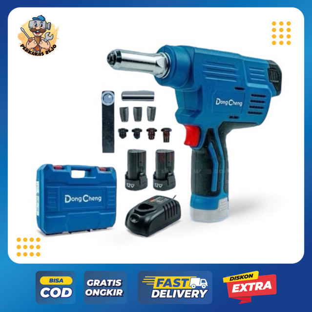 DONGCHENG RIVET GUN 12V – Mesin Ripet Cordless Blind Riveter Otomatis Upgrade DCA - JD