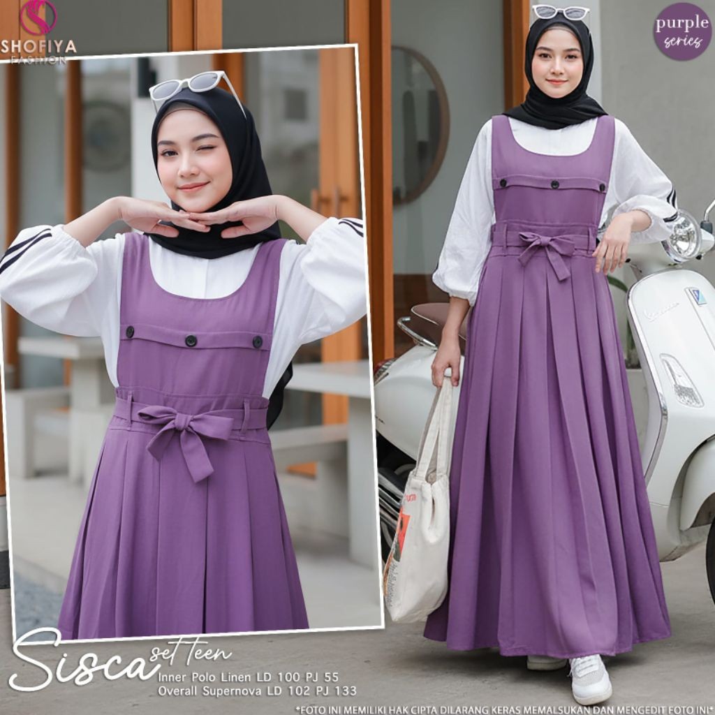 SISCA SET TEEN REMAJA BAJU OVERALL INNER REMAJA PUTRI GAMIS ANAK PEREMPUAN TANGGUNG MODIS CASUAL SIM