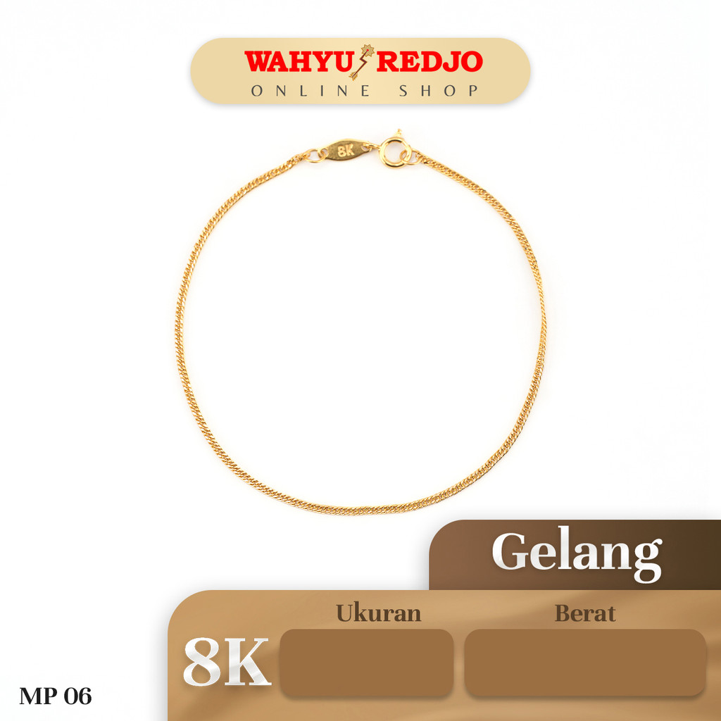 Gelang Emas Hollo Kuning 8K Wahyu Redjo Non Pameran
