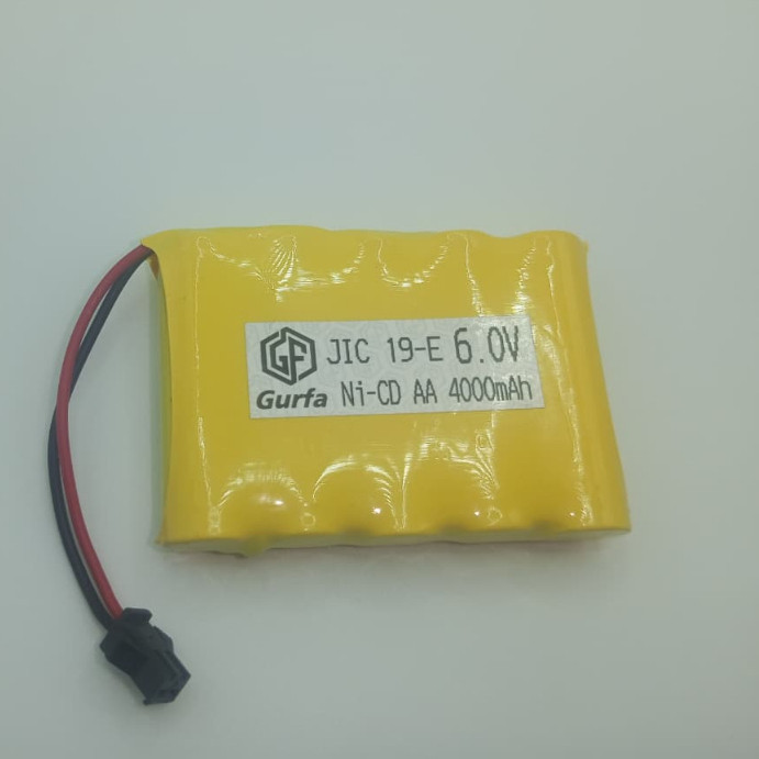 Battery Batre Baterai Mobil Remot 5x AA NI-CD 6V 6Volt 4000mAh Soket Hitam 2pin untuk mobil mainan a