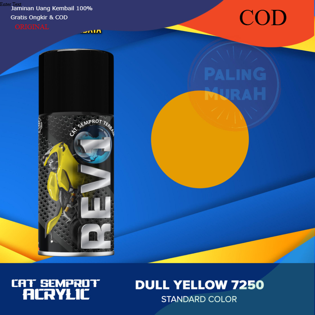 CAT SEMPROT JEPANG Cat Semprot Pilox Acrylic Kuning Doff Dop - Revo Dull Yellow 7250