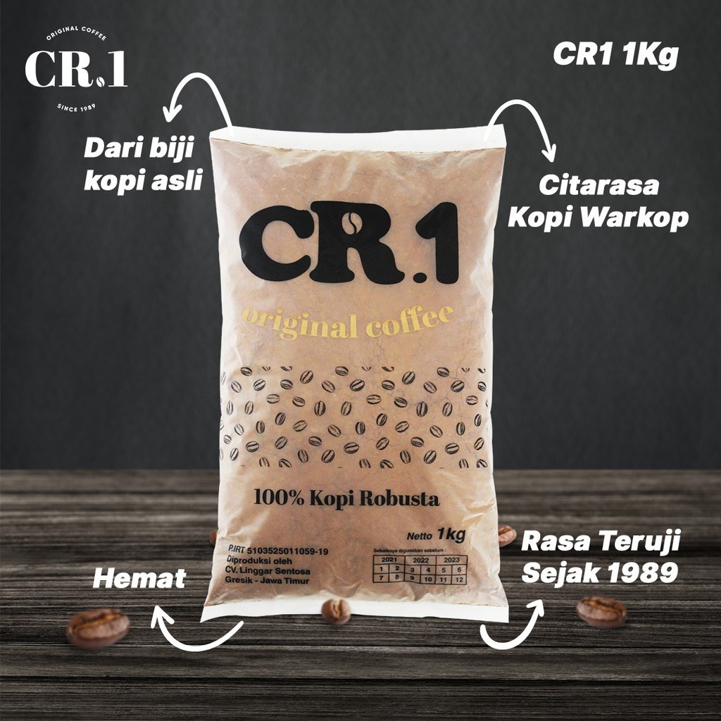 JAMIN MURAH CR1 Coffee - Kopi Bubuk Cr1 Kemasan 1Kg(BISA LANGSUNG ORDER)