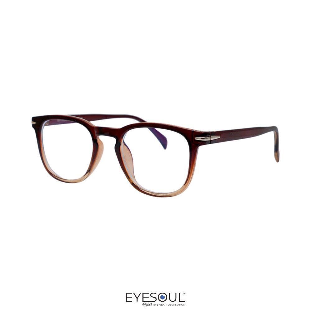 Eyesoul Ilook Kacamata Optical Square Gradient PC - Cokelat Frame Optik Eyeglasses Optical Frame Kac