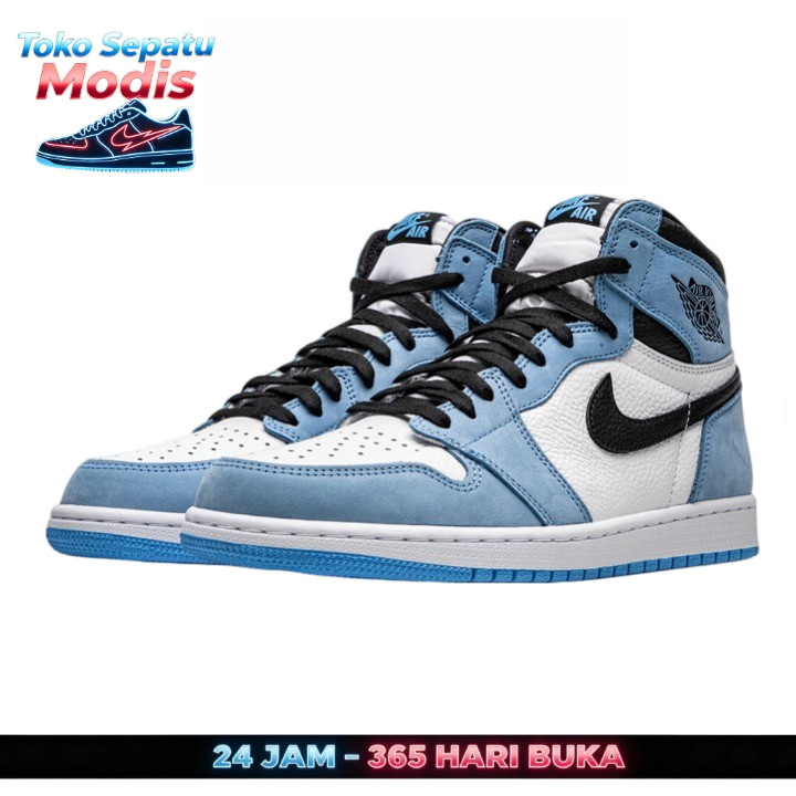 Nike Air Jordan 1 Biru Universitas Tinggi