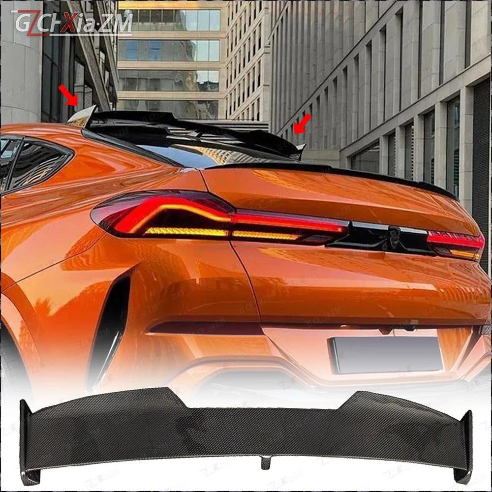 For BMW X6 X6M G06 F96 2020-2024 LD tyle Roof Spoiler Carbon Fiber Material Car Rear Roof Decorative