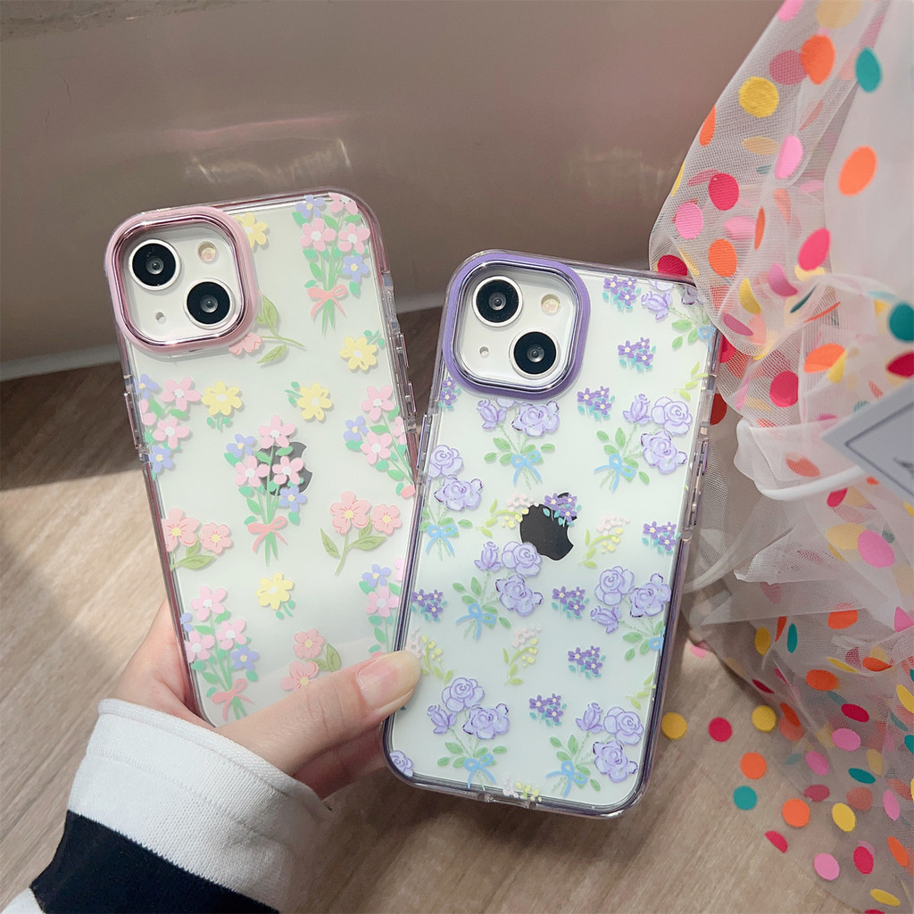 Girl Korea Soft Shockproof Case iphone 11 12 13 14 15 Pro Max