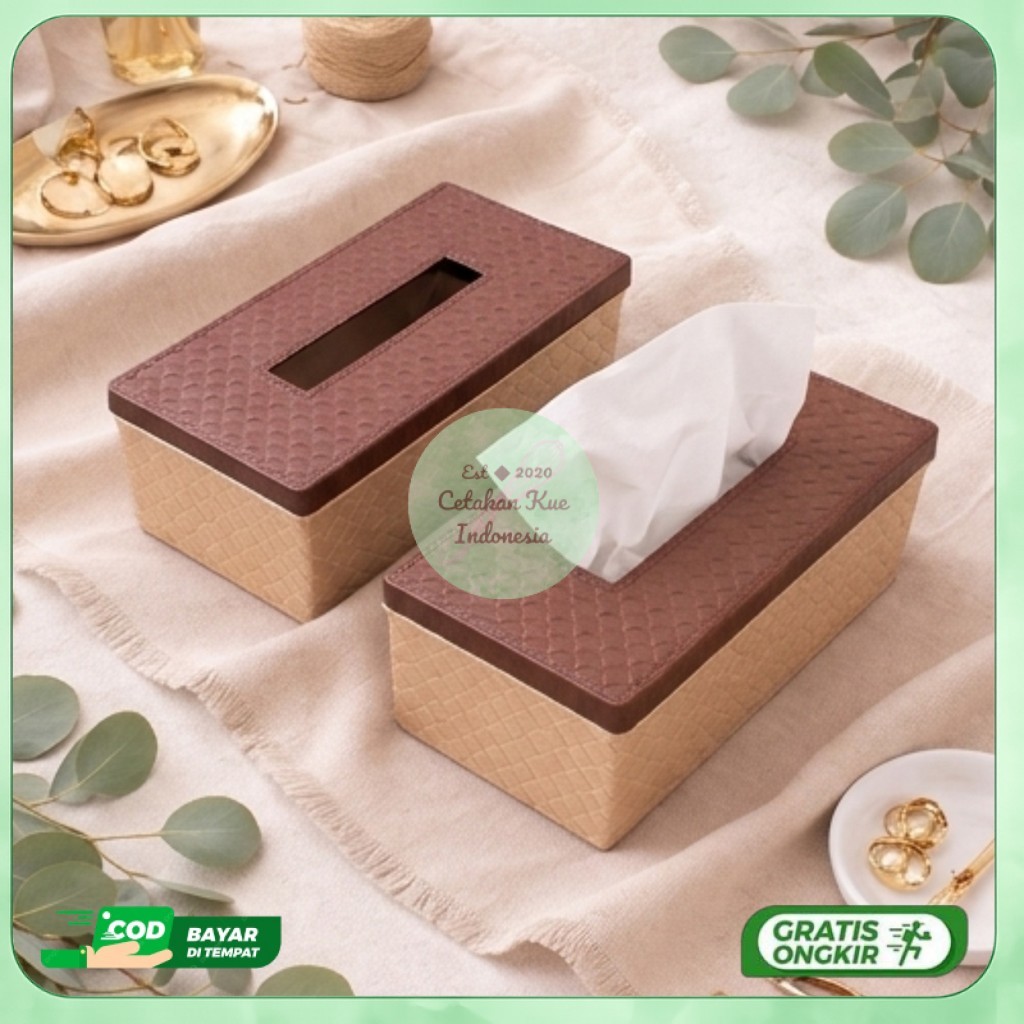 Tempat Tissue Besar / Kecil Kotak Tissue Rotan Anyam Tempat Tissue Super Premium