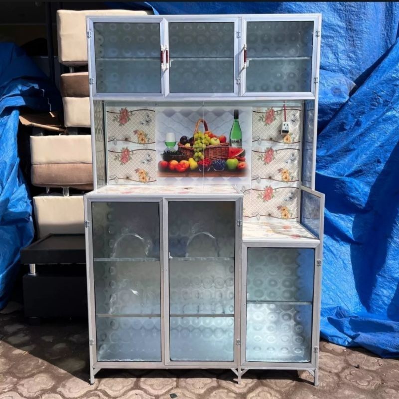 Rak Piring Aluminium 3 Pintu Undak Magic Com